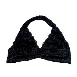 size large black lace halter Maurice’s bra